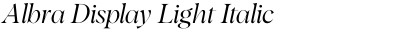 Albra Display Light Italic